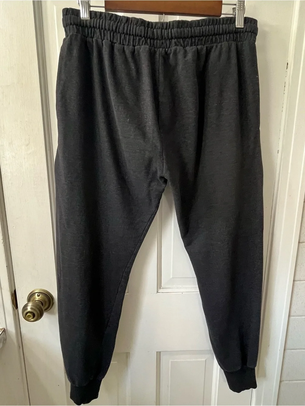 True Religion Men’s Black Loungewear Jogger Pants with Gold Vertical Logo. Small
